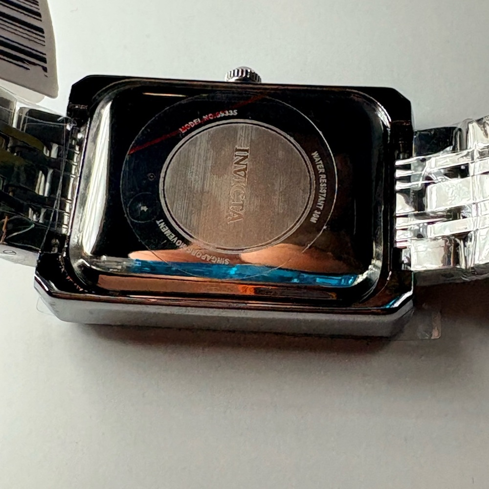 Invicta Women’s Sterling Silver and Black Rectangular Timepiece. Classic ⌚️26mm - Picture 9 of 10